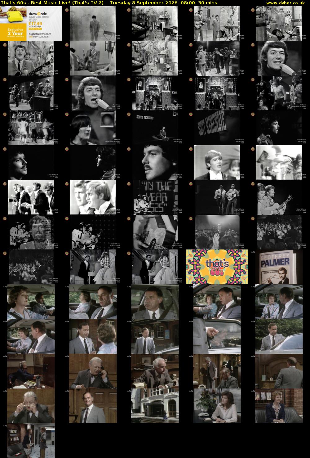 That's 60s - Best Music Live! (That's TV 2) Tuesday 8 September 2026 08:00 - 08:30