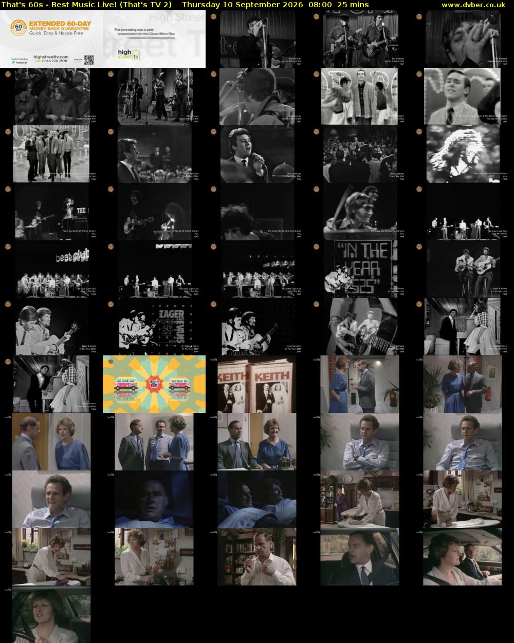 That's 60s - Best Music Live! (That's TV 2) Thursday 10 September 2026 08:00 - 08:25