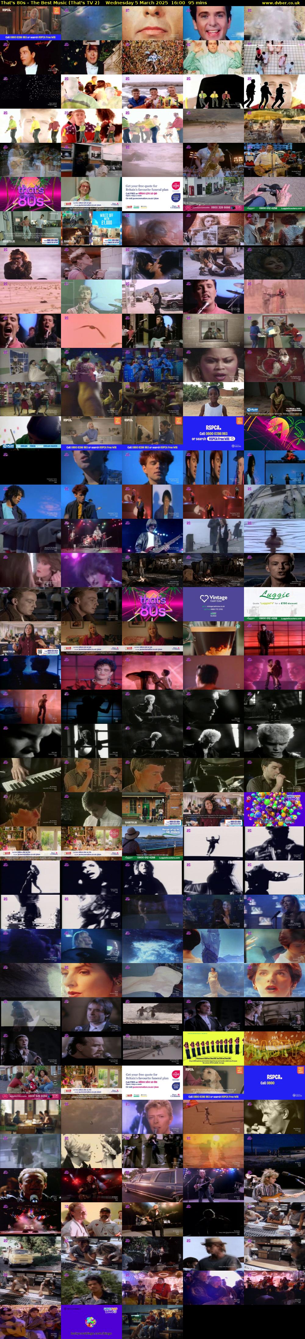 That's 80s - The Best Music (That's TV 2) Wednesday 5 March 2025 16:00 - 17:35