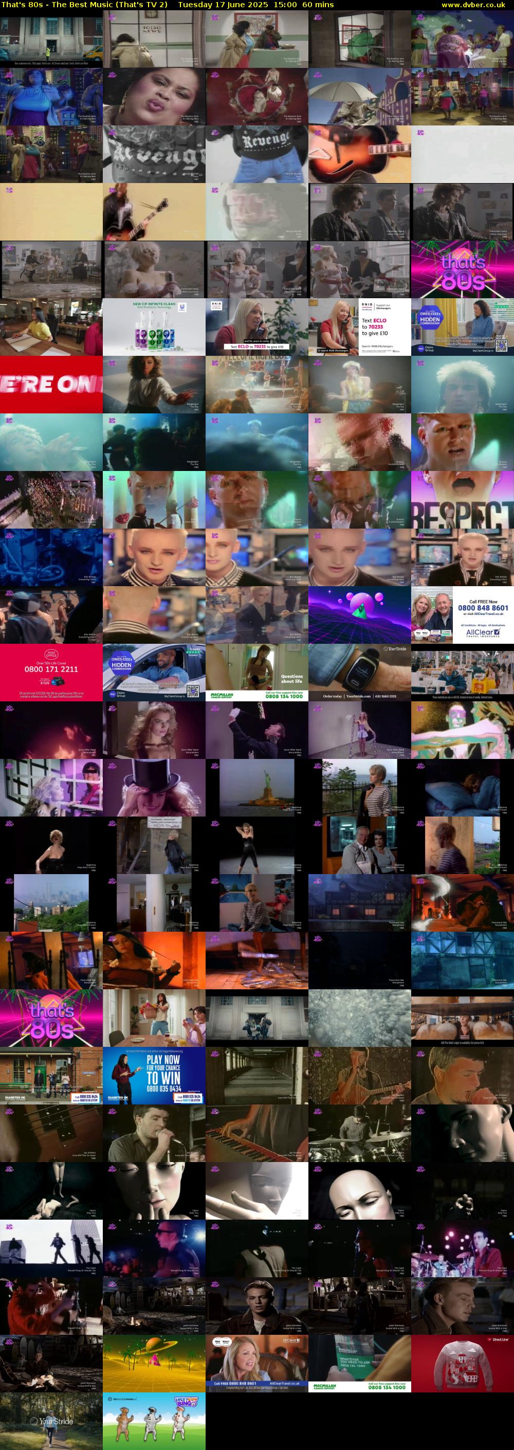 That's 80s - The Best Music (That's TV 2) Tuesday 17 June 2025 15:00 - 16:00