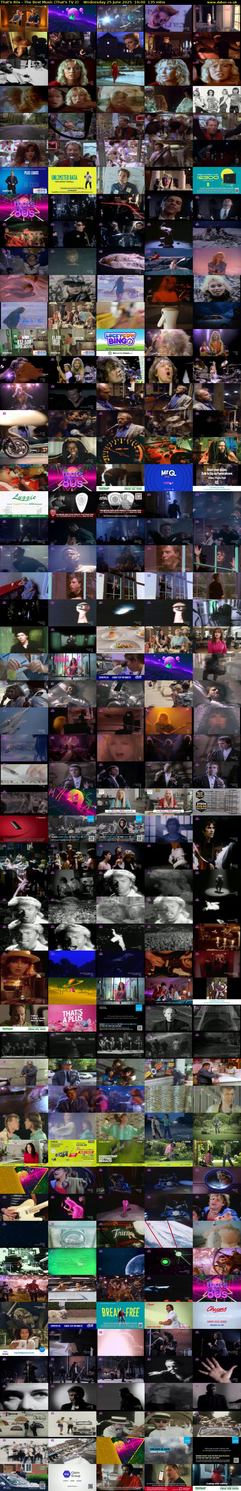 That's 80s - The Best Music (That's TV 2) Wednesday 25 June 2025 16:00 - 18:15