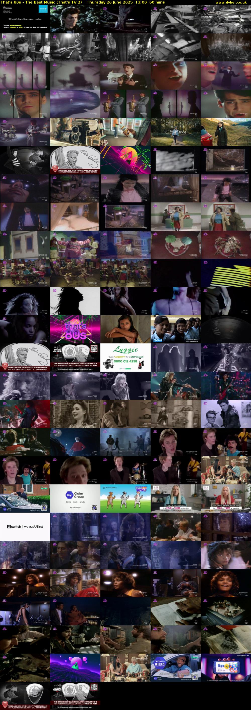 That's 80s - The Best Music (That's TV 2) Thursday 26 June 2025 13:00 - 14:00