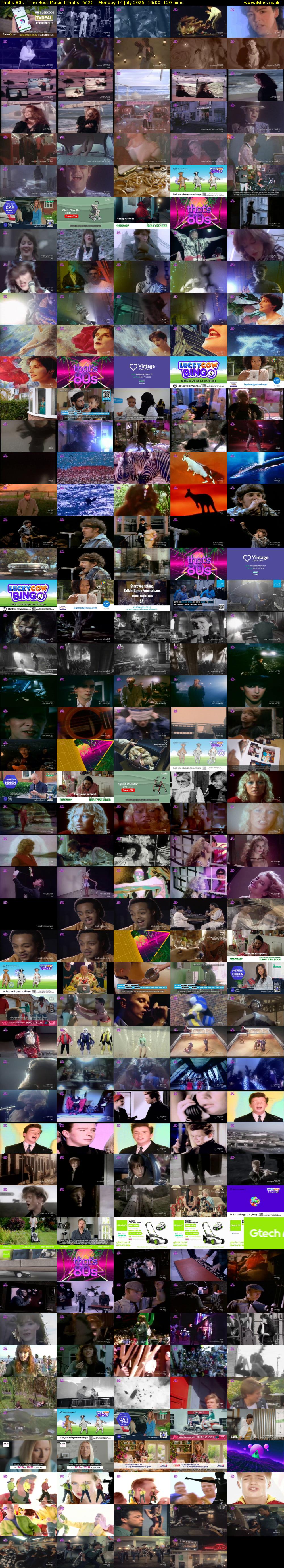 That's 80s - The Best Music (That's TV 2) Monday 14 July 2025 16:00 - 18:00