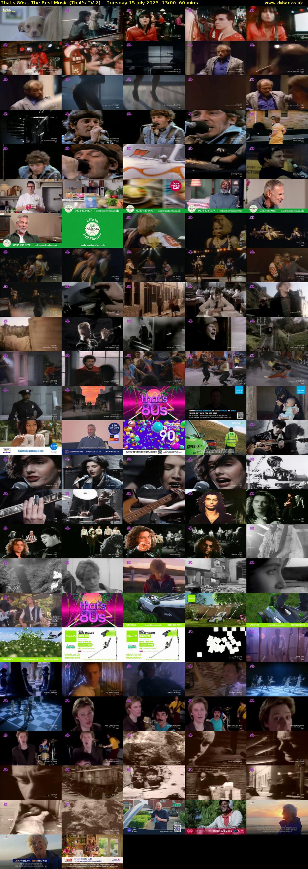 That's 80s - The Best Music (That's TV 2) Tuesday 15 July 2025 13:00 - 14:00