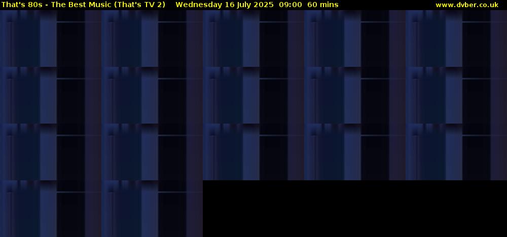 That's 80s - The Best Music (That's TV 2) Wednesday 16 July 2025 09:00 - 10:00