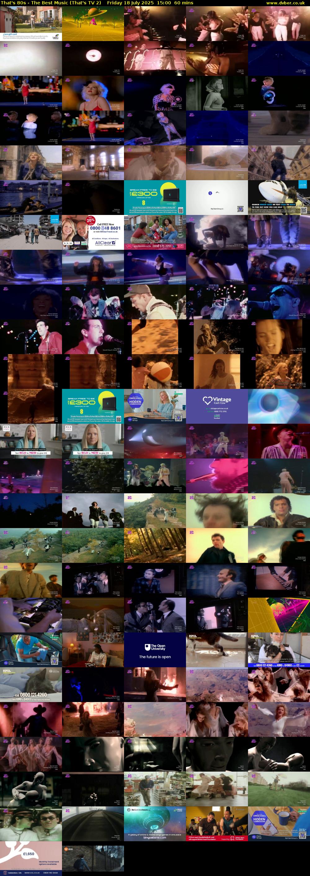 That's 80s - The Best Music (That's TV 2) Friday 18 July 2025 15:00 - 16:00
