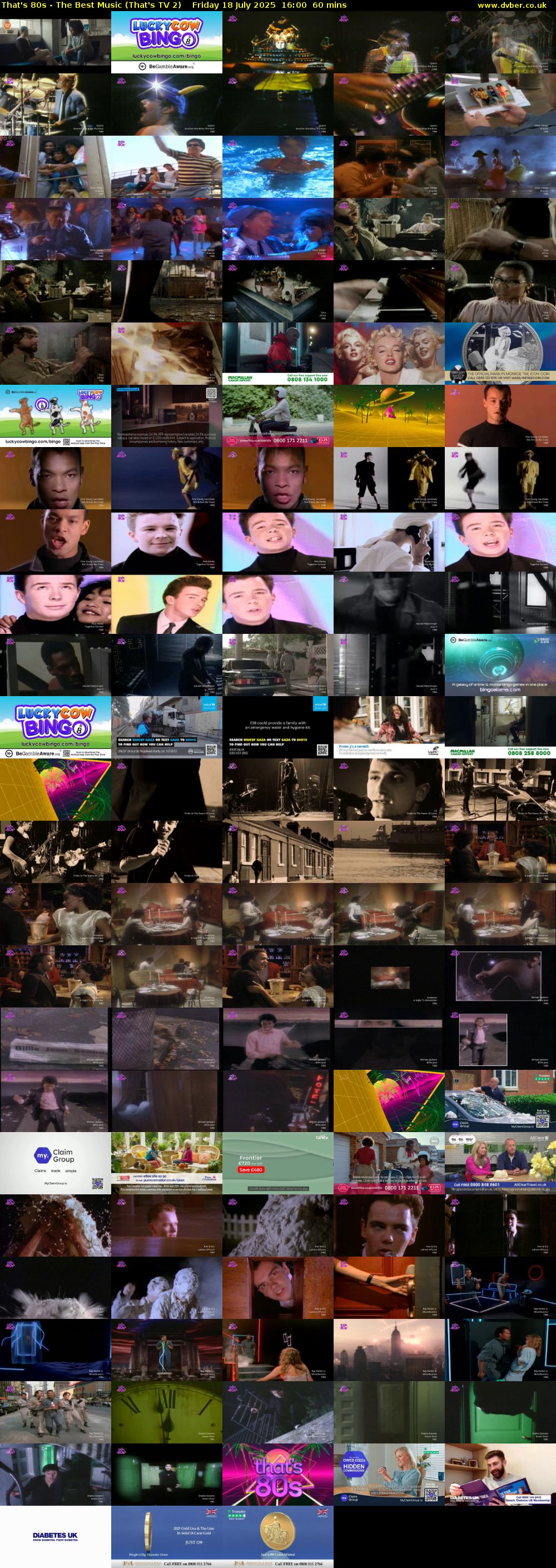 That's 80s - The Best Music (That's TV 2) Friday 18 July 2025 16:00 - 17:00