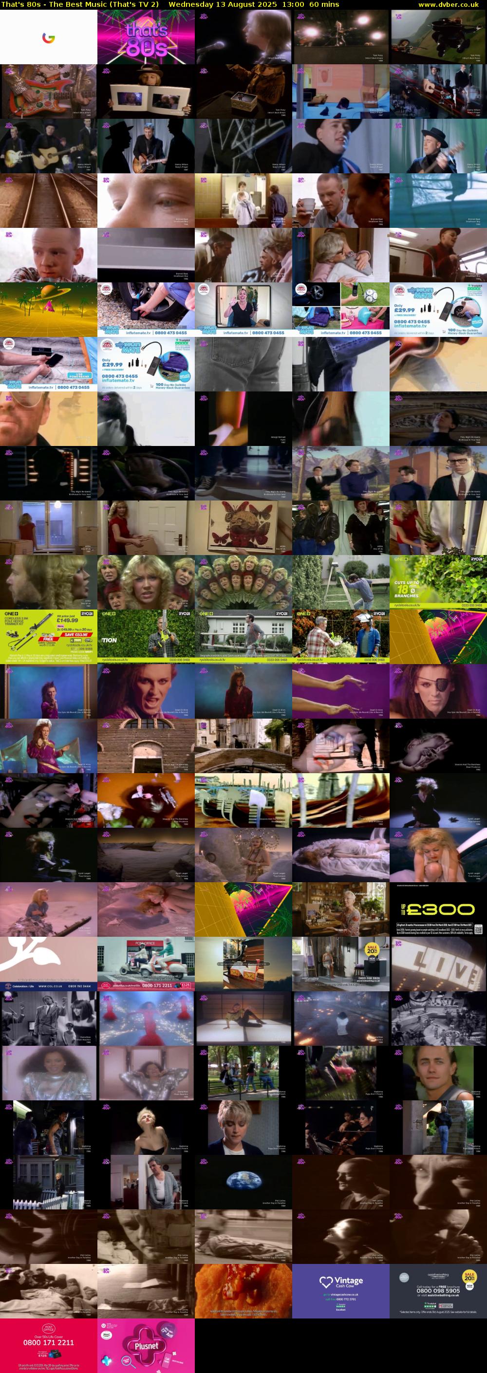 That's 80s - The Best Music (That's TV 2) Wednesday 13 August 2025 13:00 - 14:00
