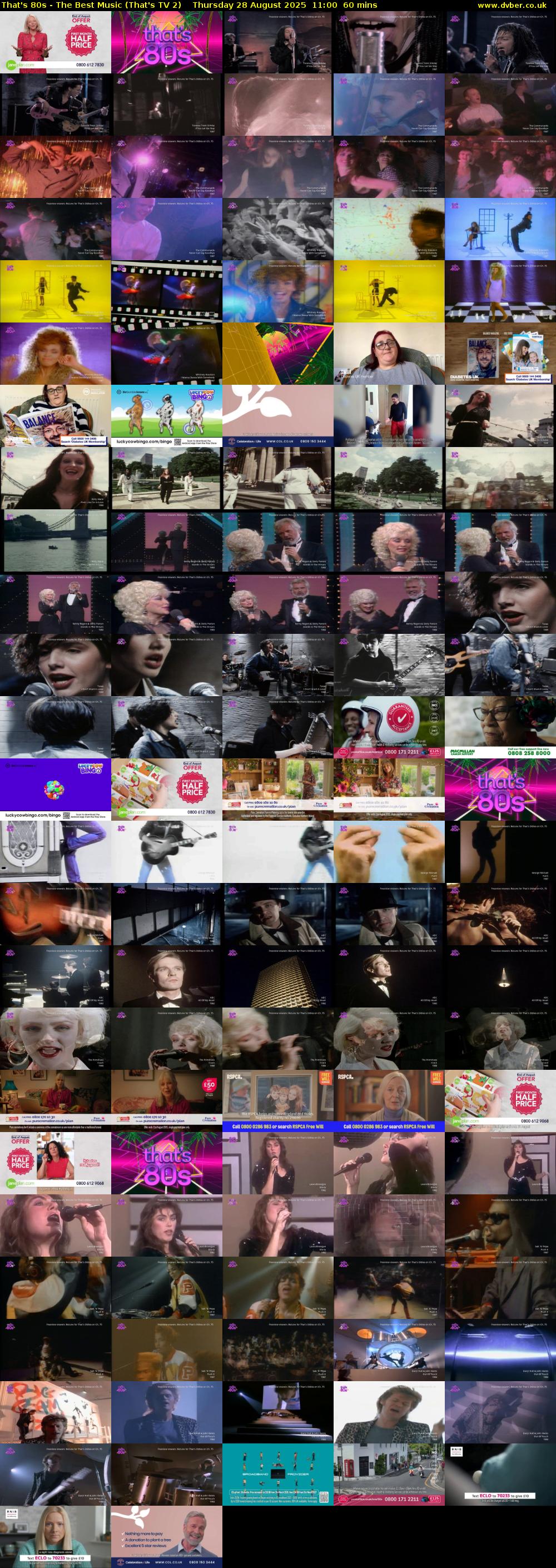 That's 80s - The Best Music (That's TV 2) Thursday 28 August 2025 11:00 - 12:00