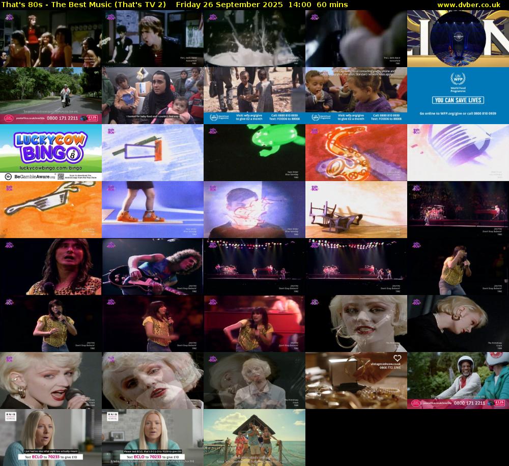 That's 80s - The Best Music (That's TV 2) Friday 26 September 2025 14:00 - 15:00