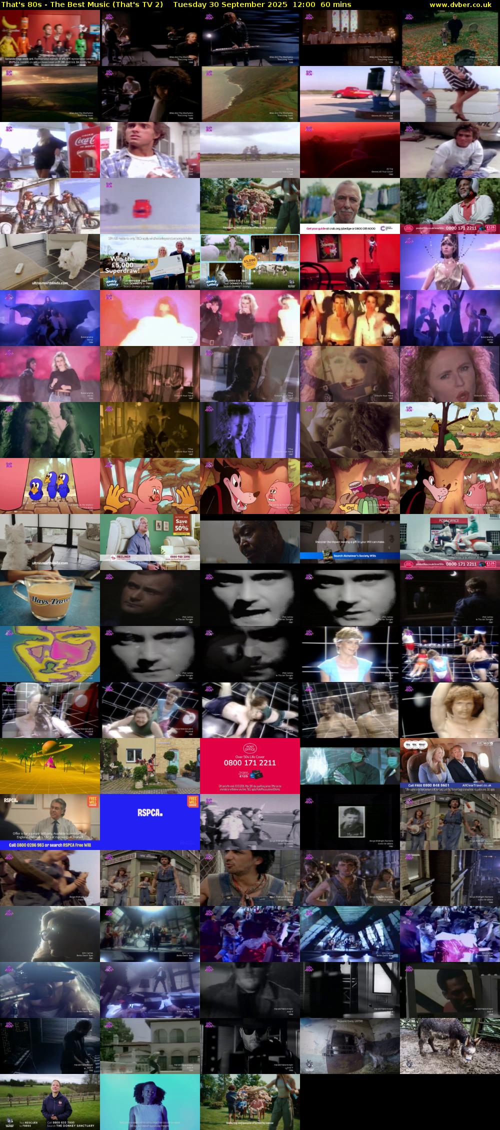 That's 80s - The Best Music (That's TV 2) Tuesday 30 September 2025 12:00 - 13:00