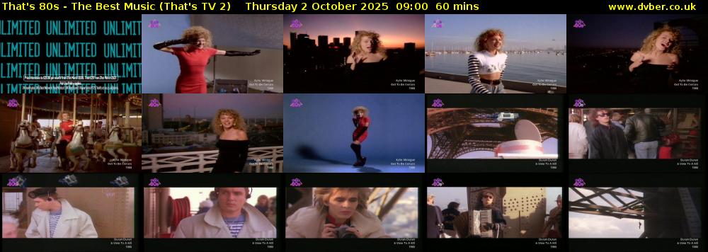 That's 80s - The Best Music (That's TV 2) Thursday 2 October 2025 09:00 - 10:00