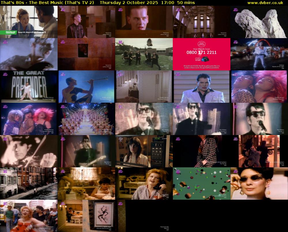 That's 80s - The Best Music (That's TV 2) Thursday 2 October 2025 17:00 - 17:50