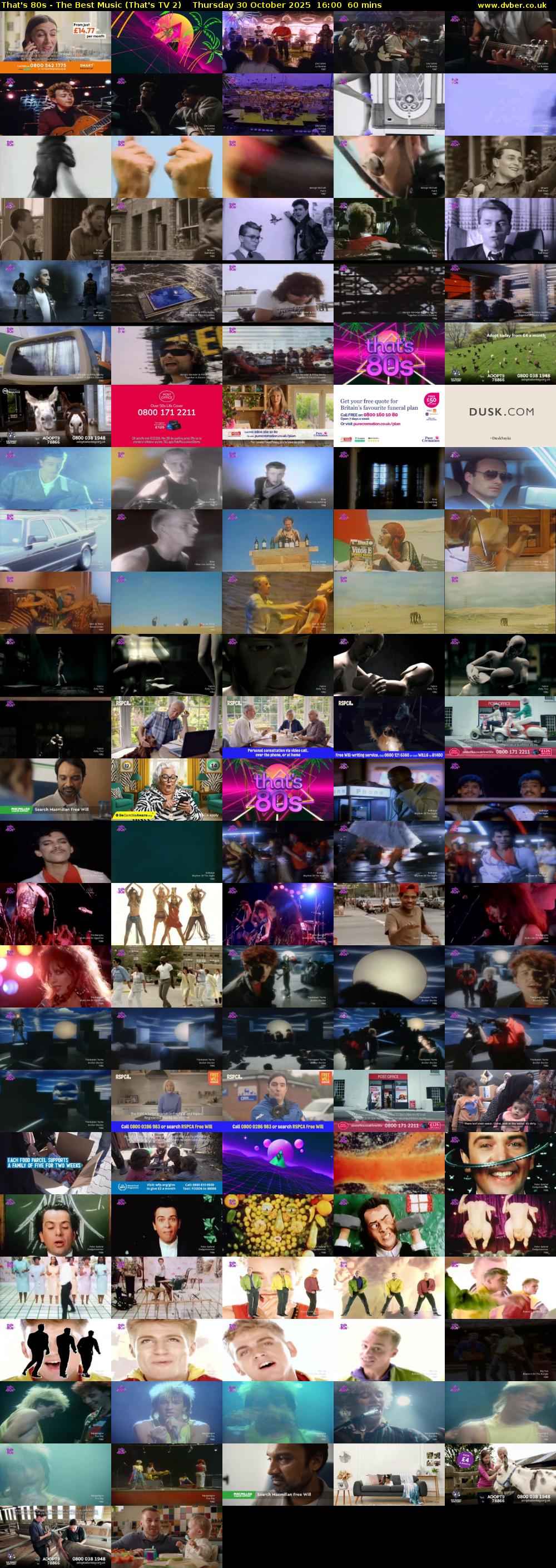 That's 80s - The Best Music (That's TV 2) Thursday 30 October 2025 16:00 - 17:00