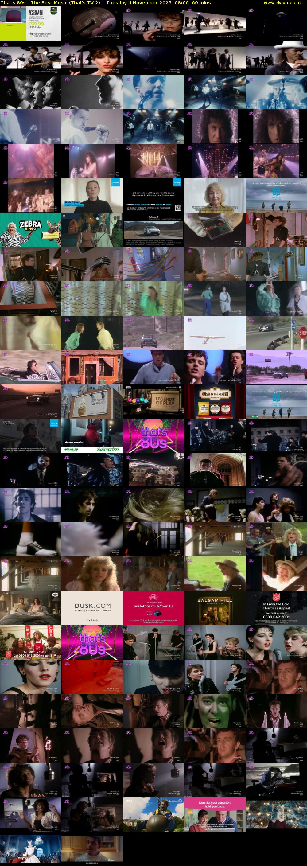 That's 80s - The Best Music (That's TV 2) Tuesday 4 November 2025 08:00 - 09:00