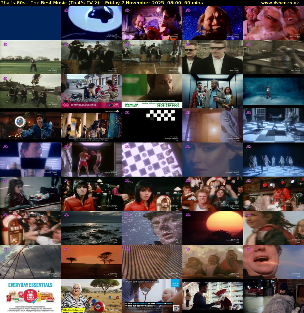 That's 80s - The Best Music (That's TV 2) Friday 7 November 2025 08:00 - 09:00