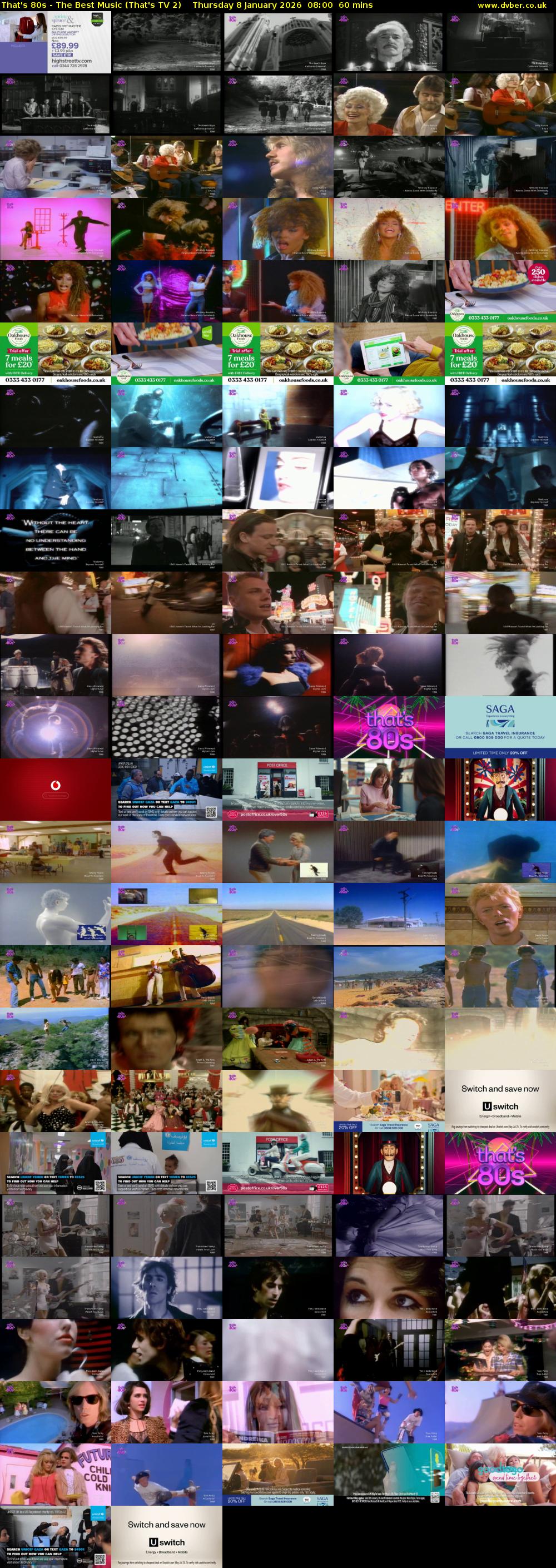 That's 80s - The Best Music (That's TV 2) Thursday 8 January 2026 08:00 - 09:00