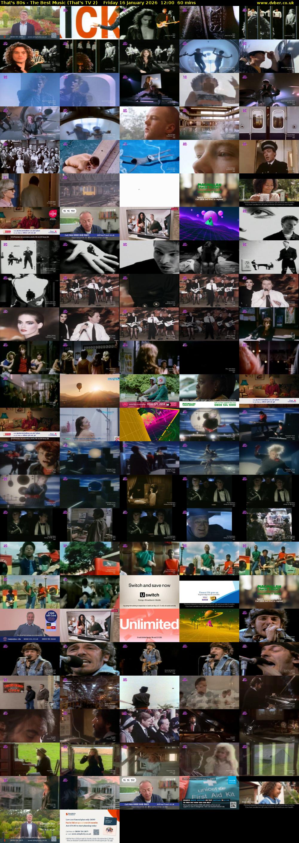 That's 80s - The Best Music (That's TV 2) Friday 16 January 2026 12:00 - 13:00