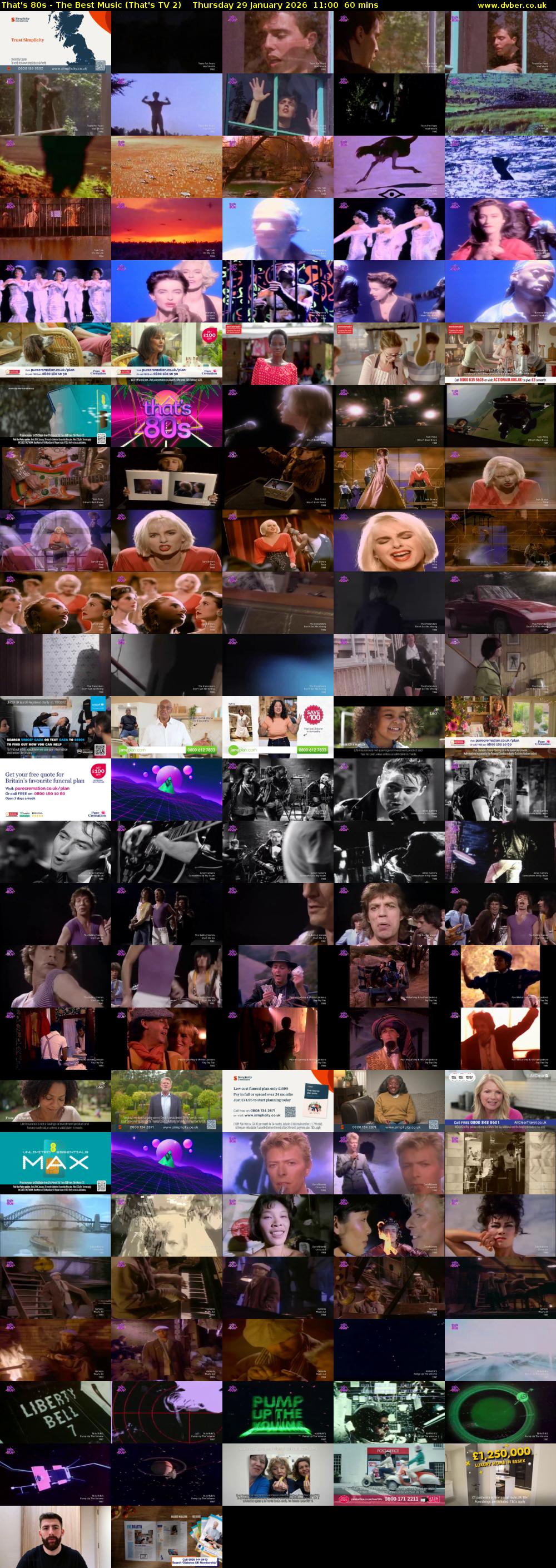 That's 80s - The Best Music (That's TV 2) Thursday 29 January 2026 11:00 - 12:00