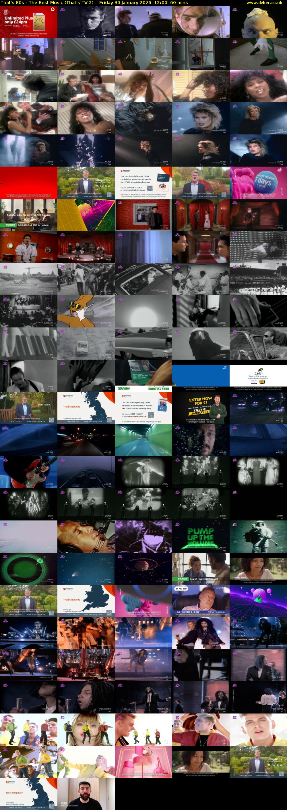 That's 80s - The Best Music (That's TV 2) Friday 30 January 2026 12:00 - 13:00