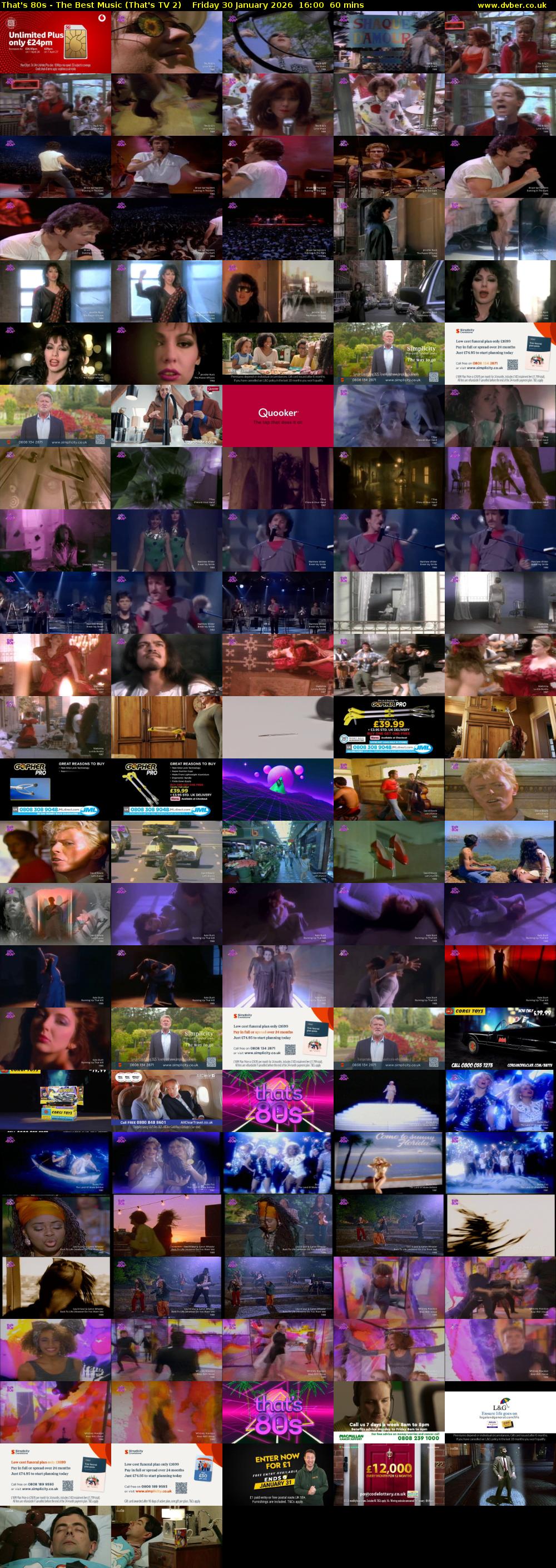 That's 80s - The Best Music (That's TV 2) Friday 30 January 2026 16:00 - 17:00