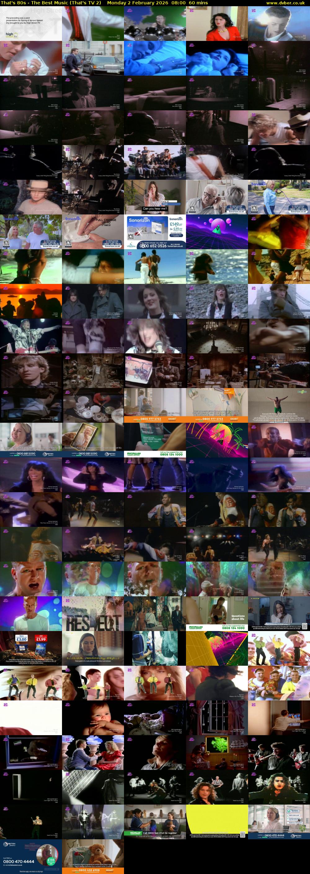 That's 80s - The Best Music (That's TV 2) Monday 2 February 2026 08:00 - 09:00