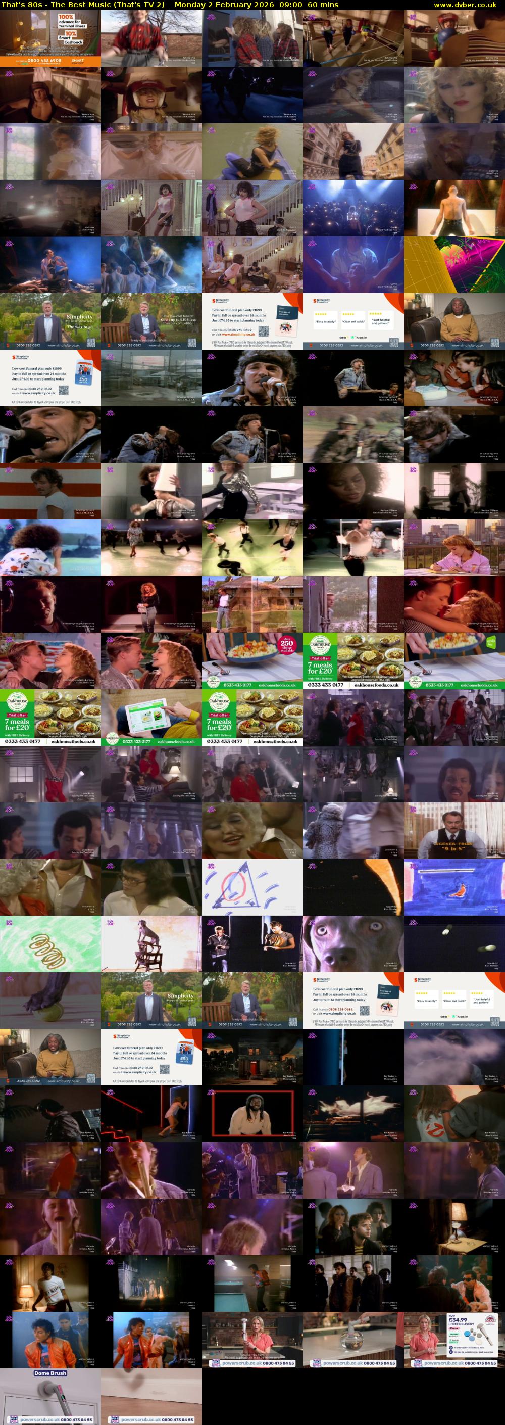 That's 80s - The Best Music (That's TV 2) Monday 2 February 2026 09:00 - 10:00