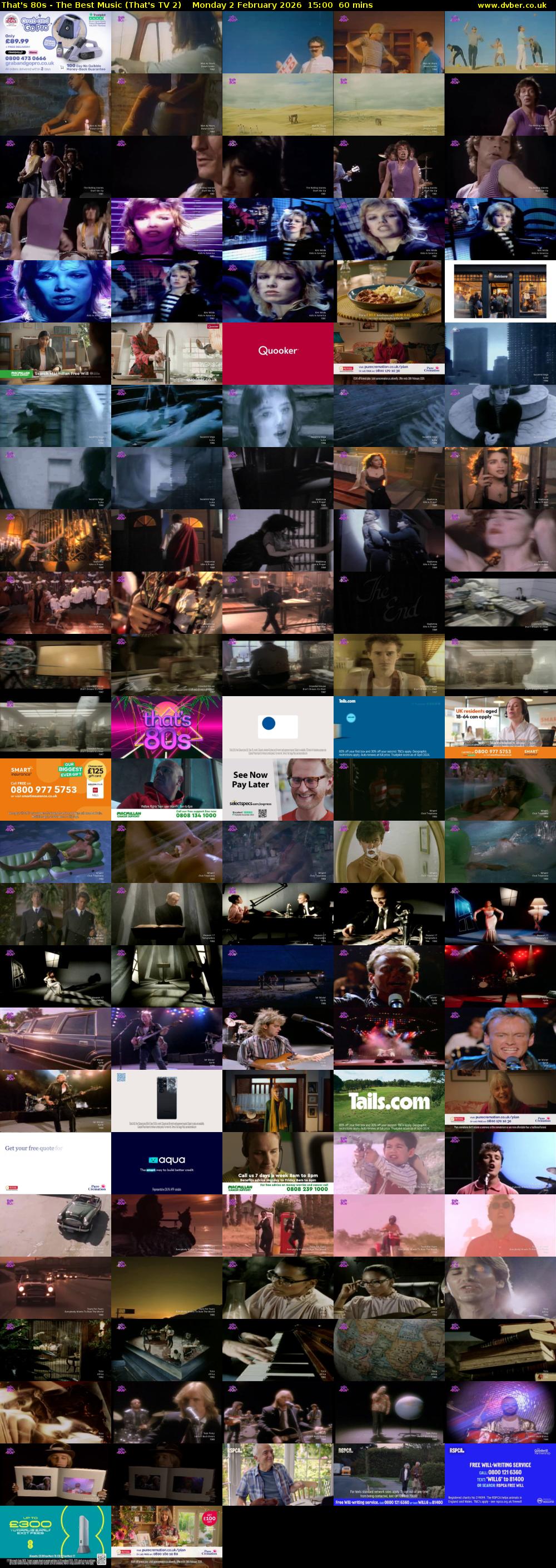 That's 80s - The Best Music (That's TV 2) Monday 2 February 2026 15:00 - 16:00