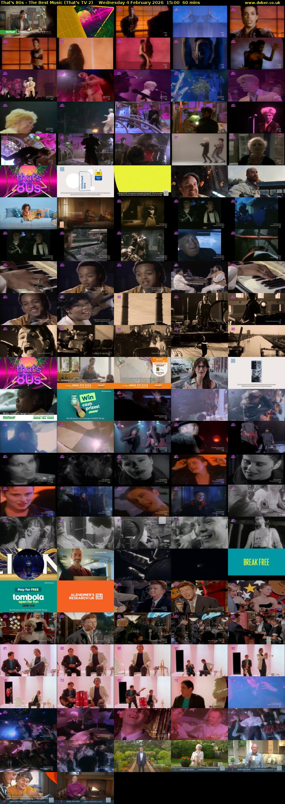 That's 80s - The Best Music (That's TV 2) Wednesday 4 February 2026 15:00 - 16:00