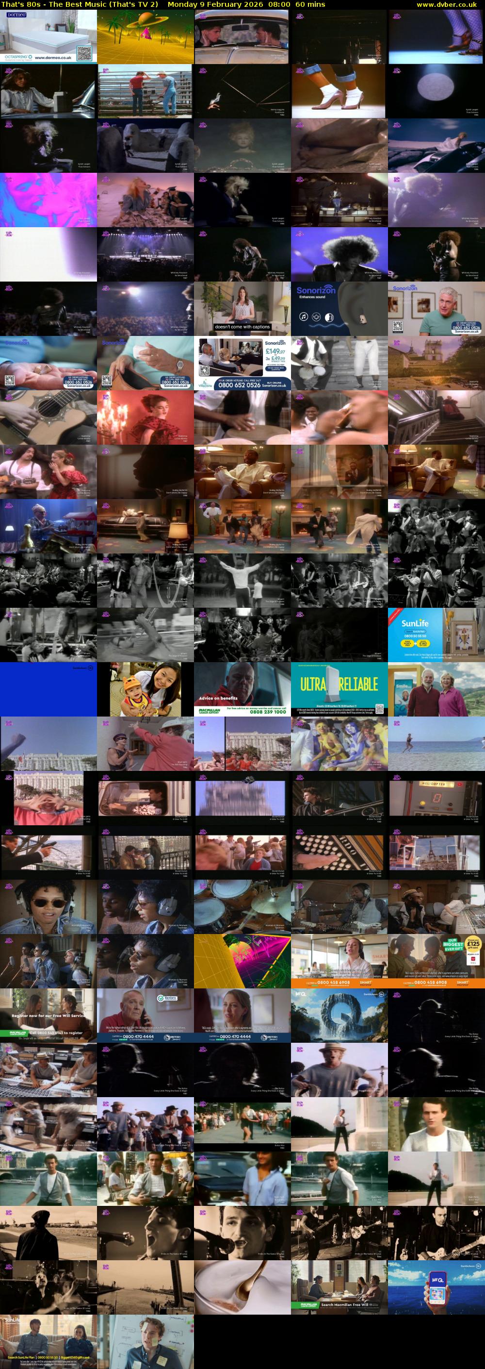That's 80s - The Best Music (That's TV 2) Monday 9 February 2026 08:00 - 09:00