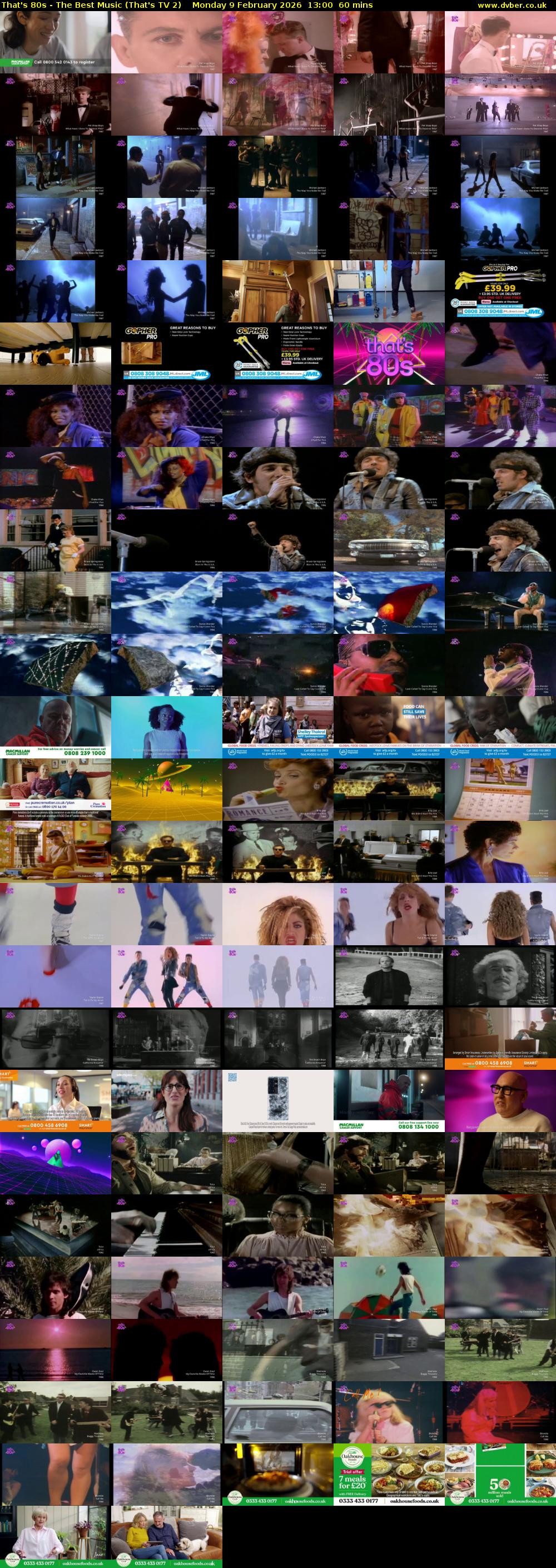 That's 80s - The Best Music (That's TV 2) Monday 9 February 2026 13:00 - 14:00