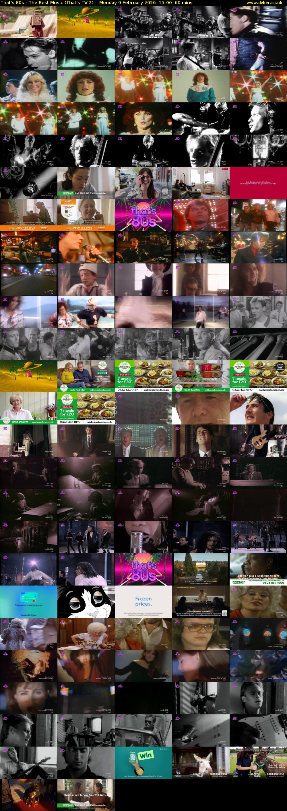 That's 80s - The Best Music (That's TV 2) Monday 9 February 2026 15:00 - 16:00