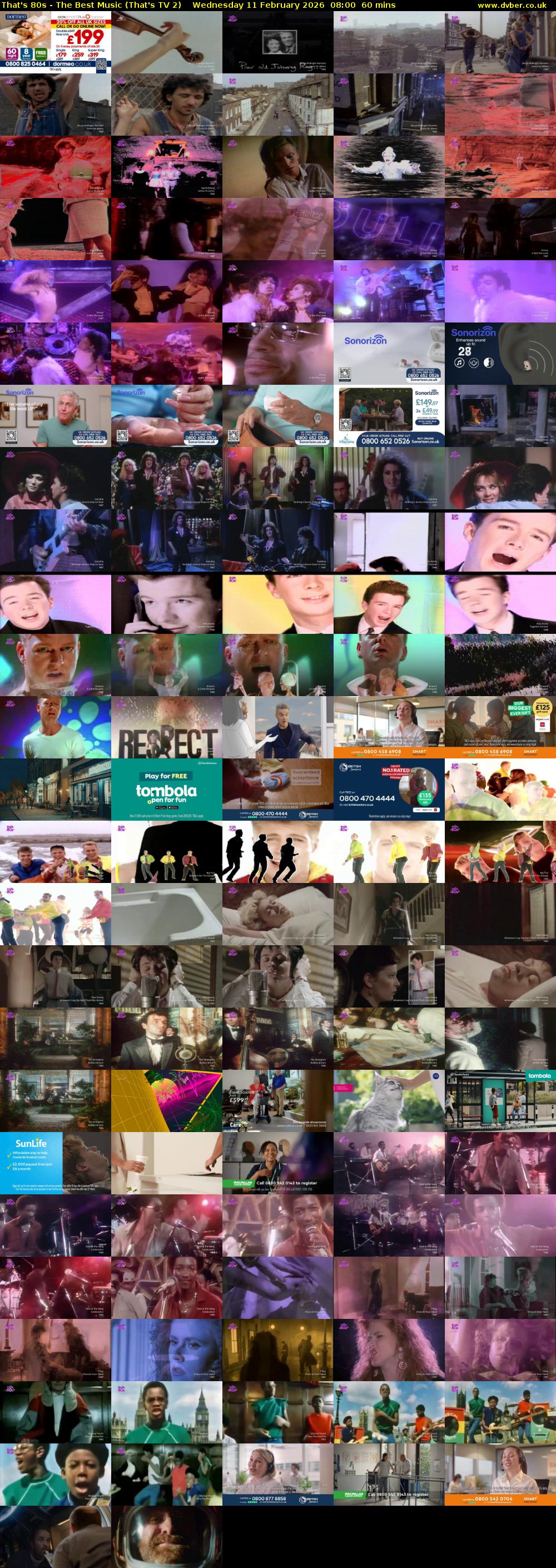 That's 80s - The Best Music (That's TV 2) Wednesday 11 February 2026 08:00 - 09:00