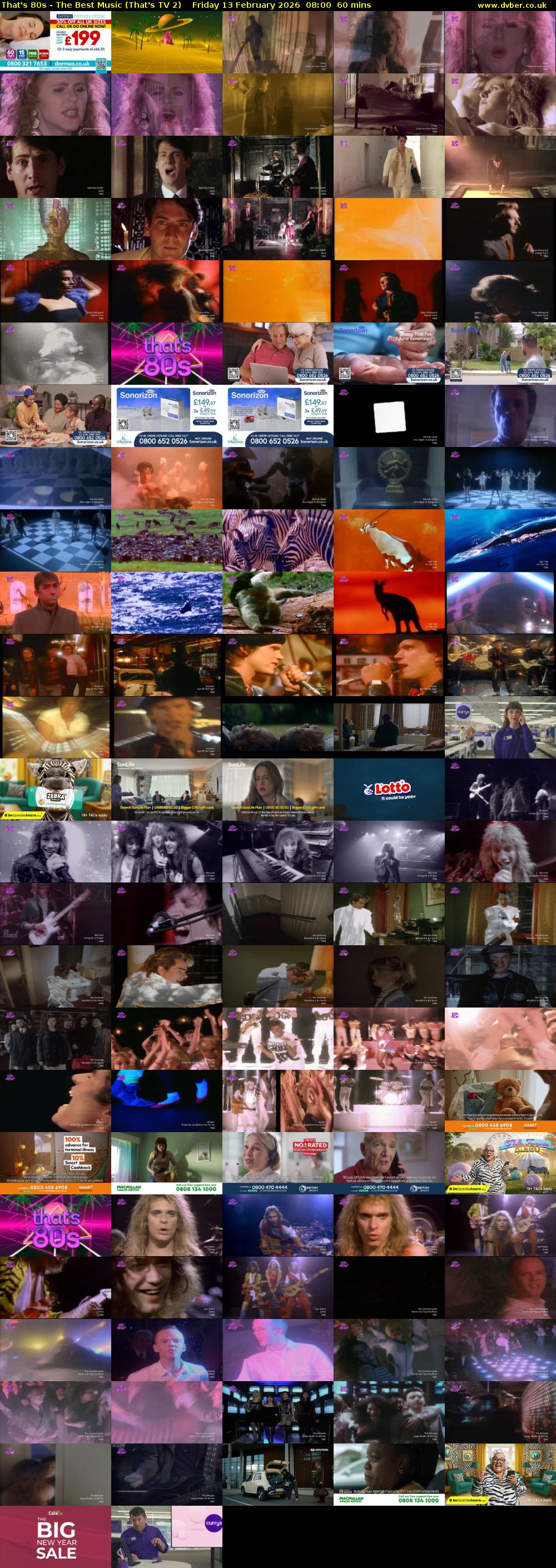 That's 80s - The Best Music (That's TV 2) Friday 13 February 2026 08:00 - 09:00