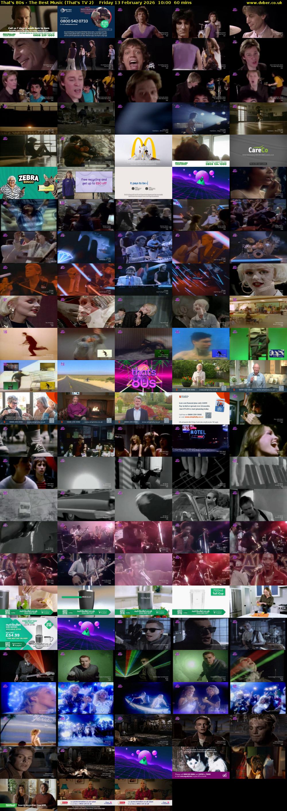 That's 80s - The Best Music (That's TV 2) Friday 13 February 2026 10:00 - 11:00