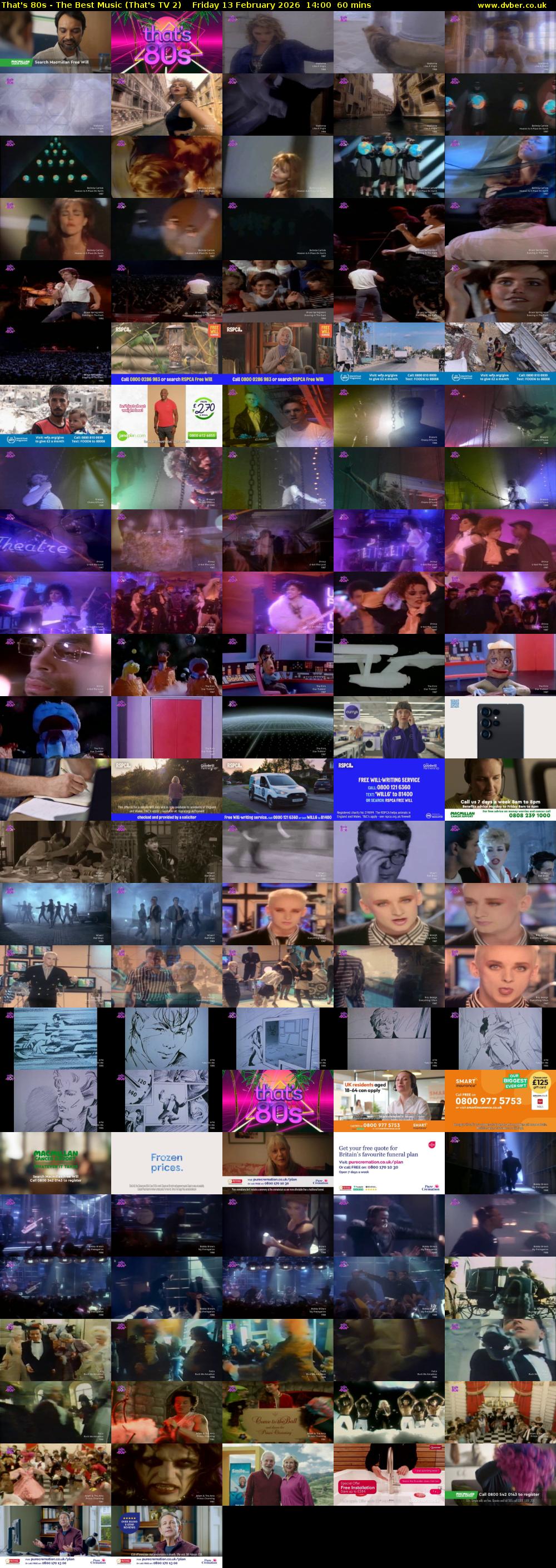 That's 80s - The Best Music (That's TV 2) Friday 13 February 2026 14:00 - 15:00