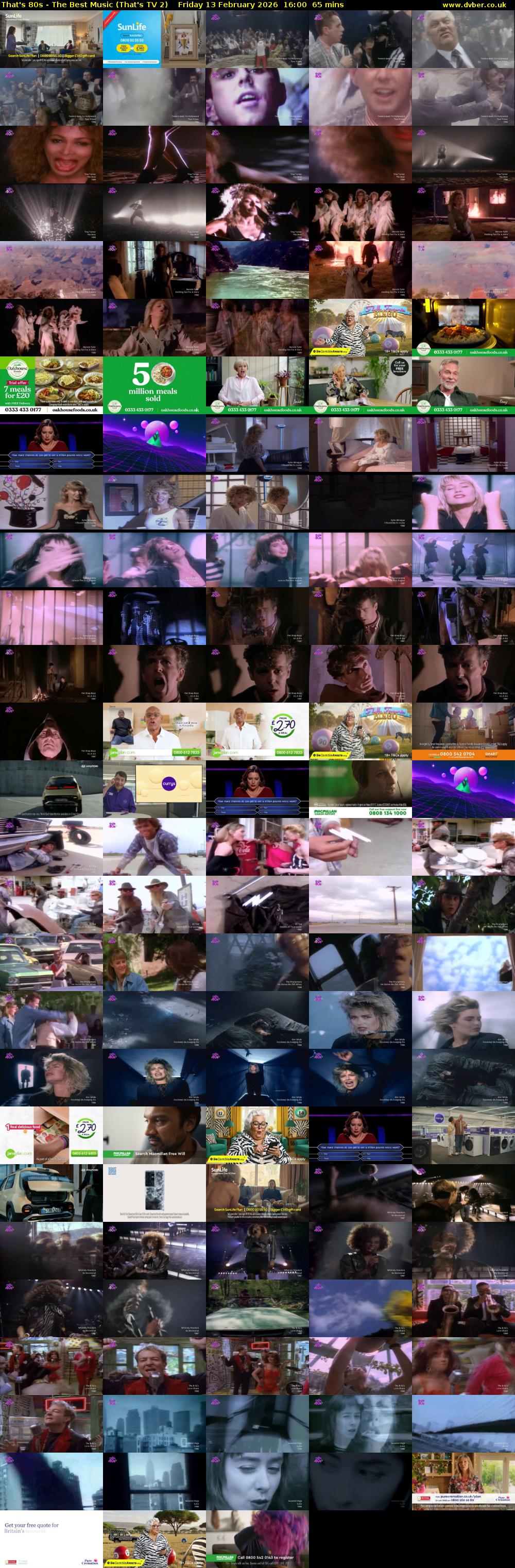 That's 80s - The Best Music (That's TV 2) Friday 13 February 2026 16:00 - 17:05