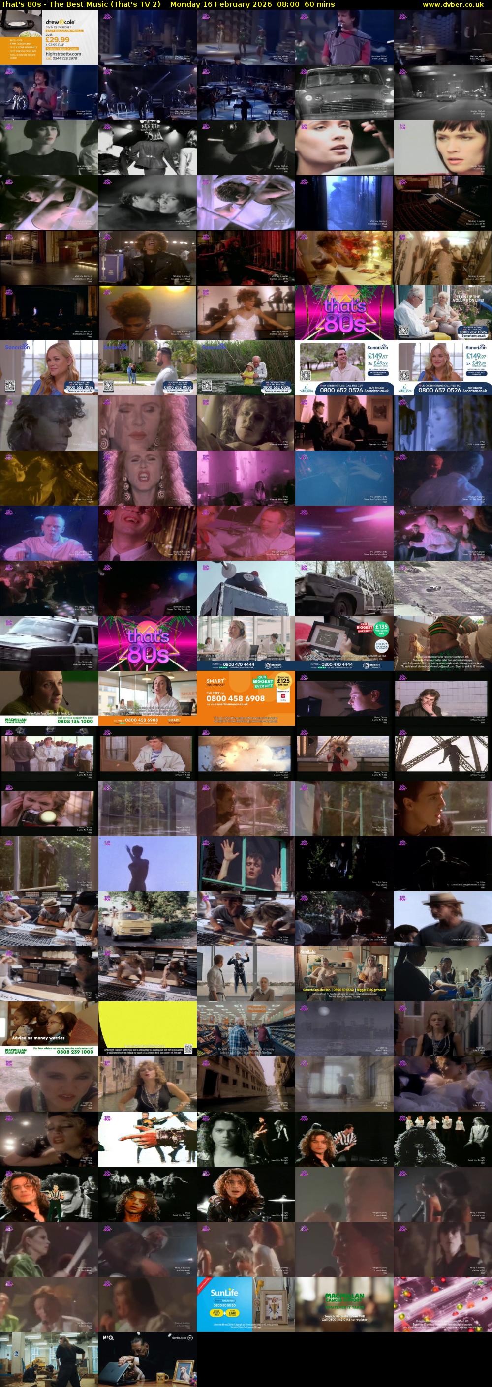 That's 80s - The Best Music (That's TV 2) Monday 16 February 2026 08:00 - 09:00