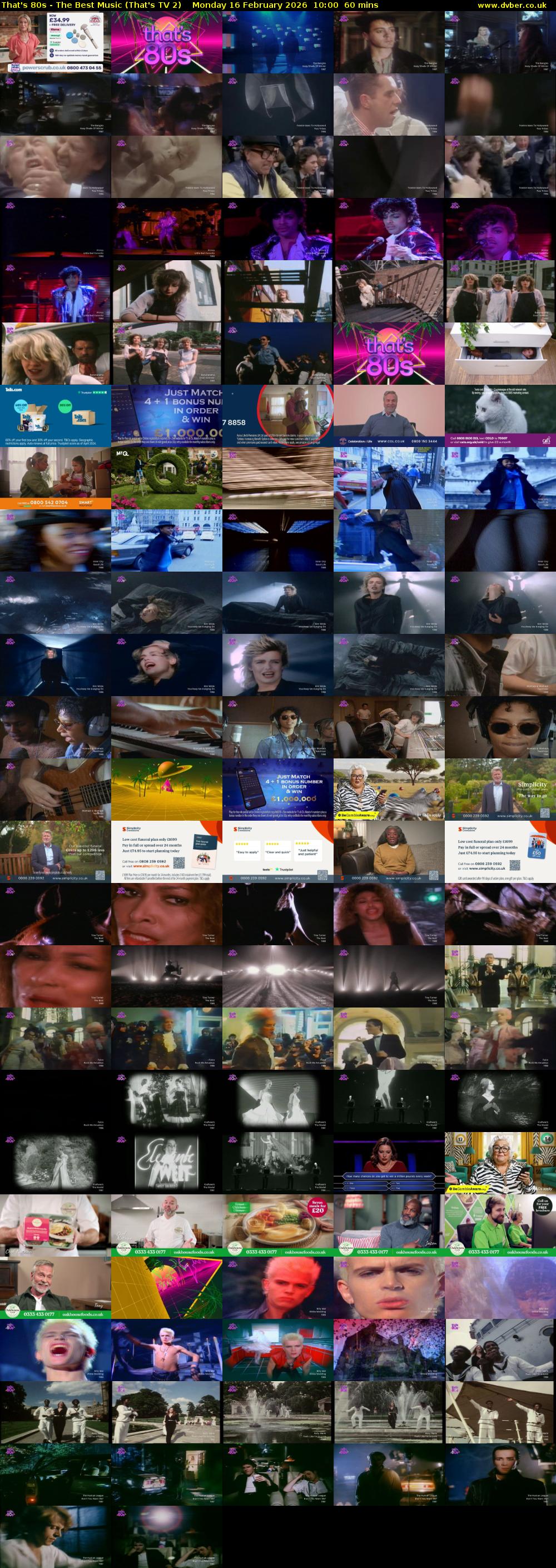 That's 80s - The Best Music (That's TV 2) Monday 16 February 2026 10:00 - 11:00