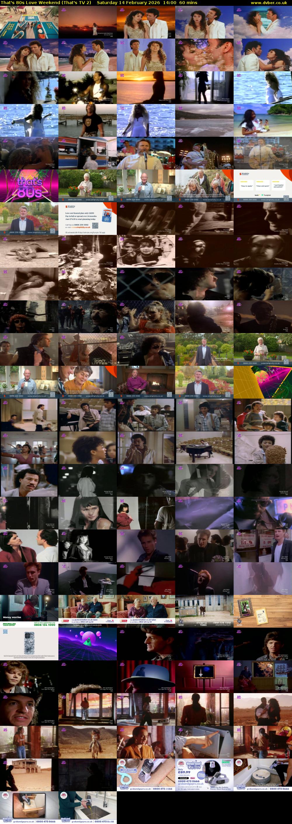That's 80s Love Weekend (That's TV 2) Saturday 14 February 2026 14:00 - 15:00