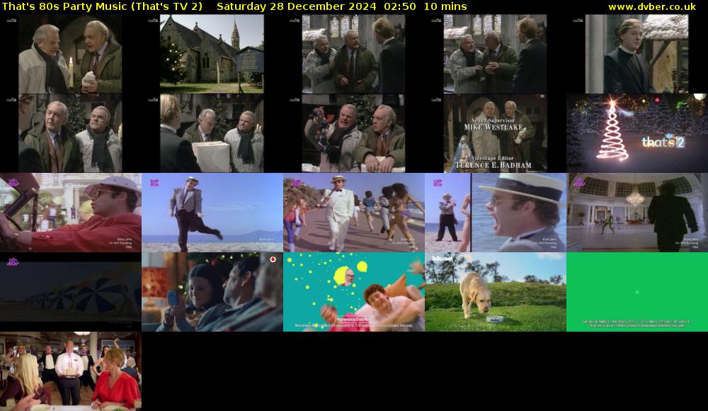 That's 80s Party Music (That's TV 2) Saturday 28 December 2024 02:50 - 03:00