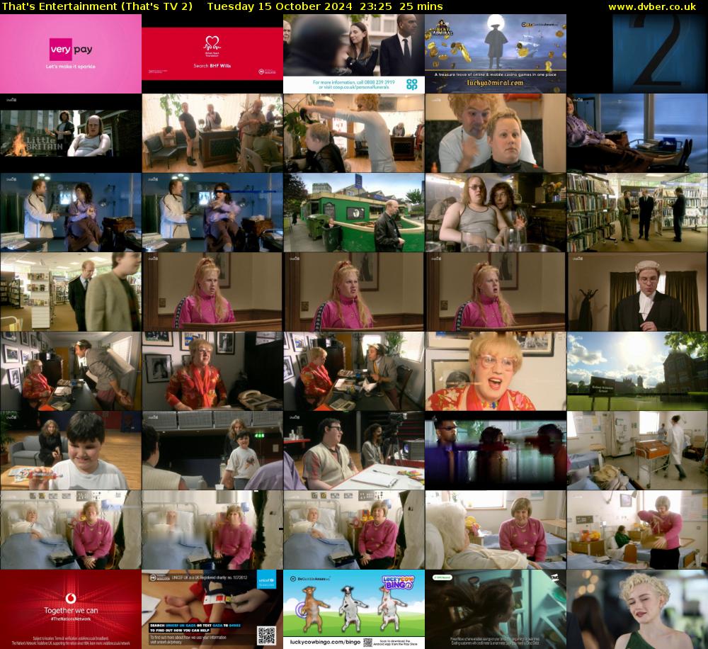 That's Entertainment (That's TV 2) Tuesday 15 October 2024 23:25 - 23:50