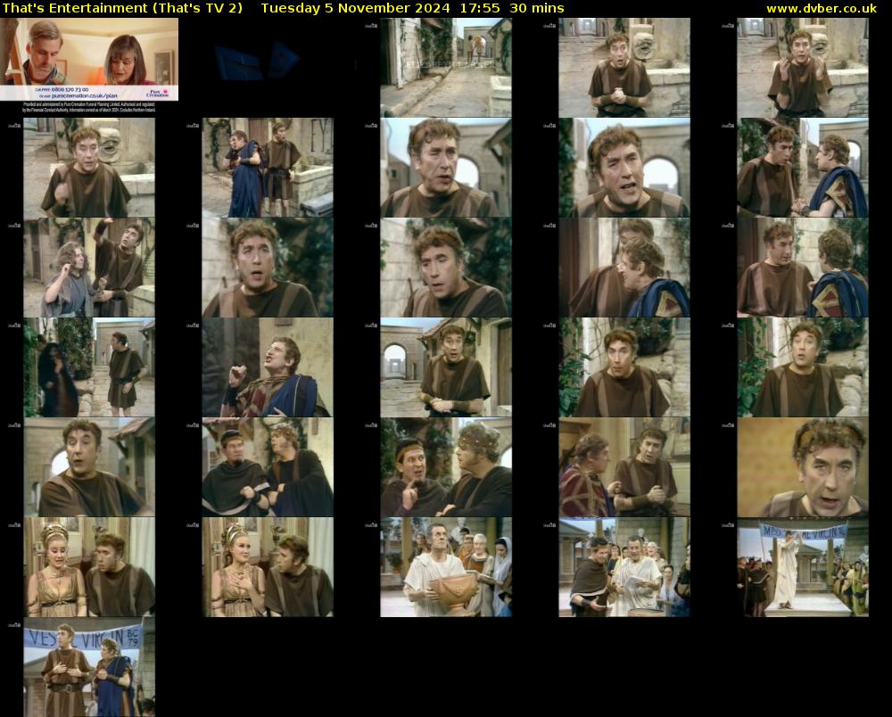 That's Entertainment (That's TV 2) Tuesday 5 November 2024 17:55 - 18:25