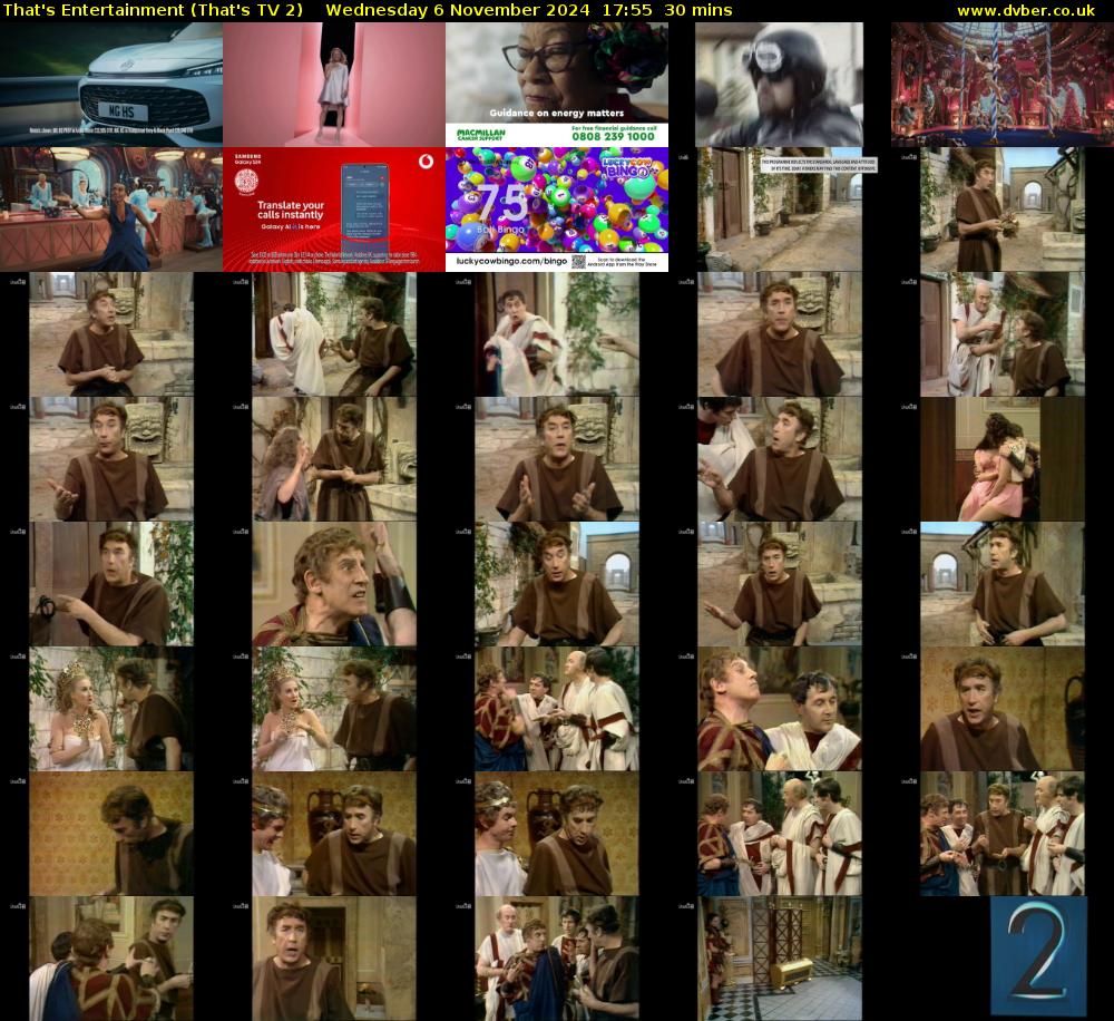 That's Entertainment (That's TV 2) Wednesday 6 November 2024 17:55 - 18:25