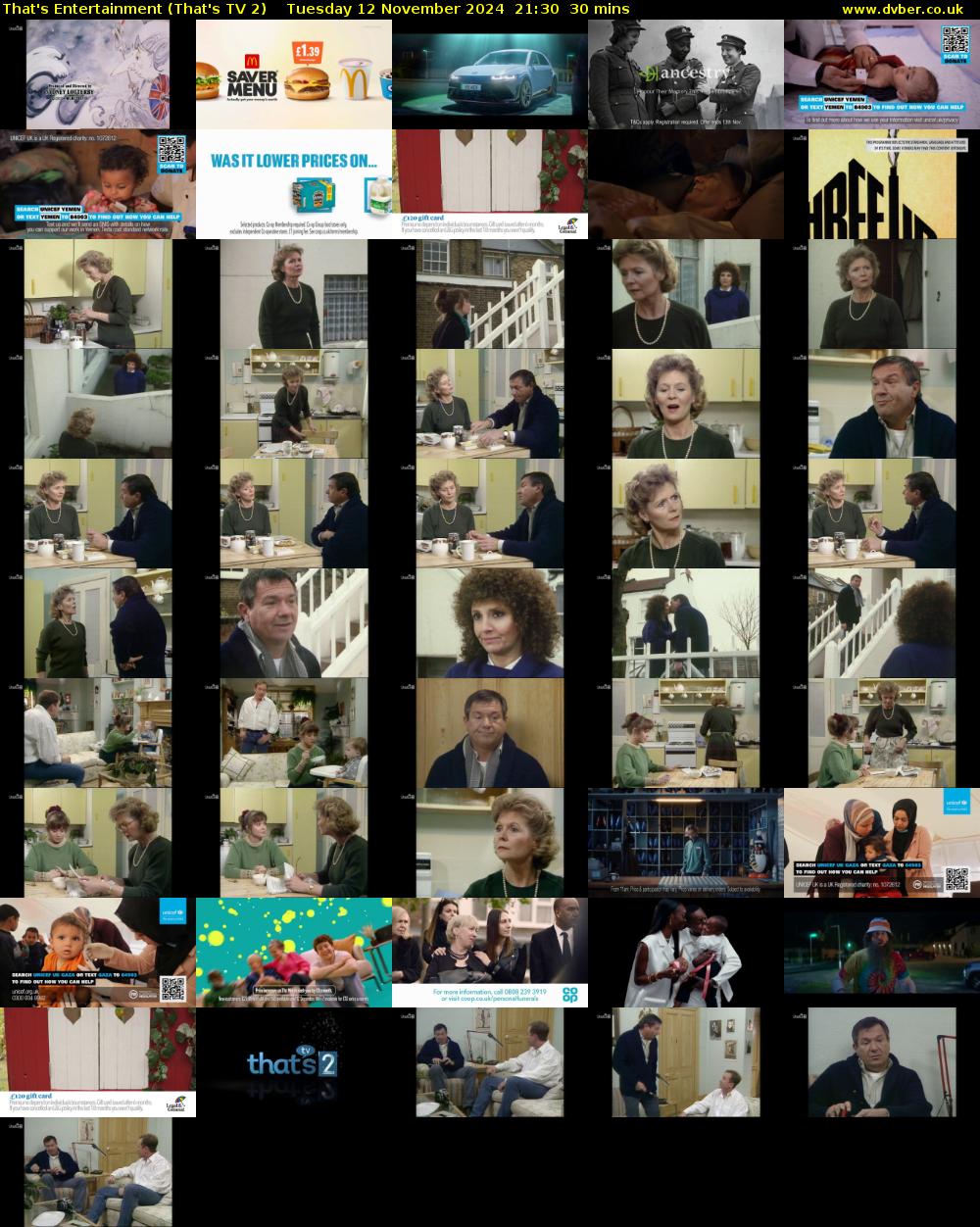 That's Entertainment (That's TV 2) Tuesday 12 November 2024 21:30 - 22:00