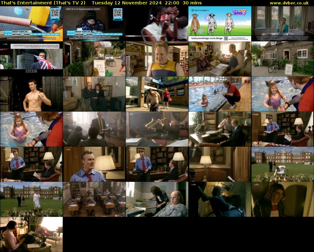 That's Entertainment (That's TV 2) Tuesday 12 November 2024 22:00 - 22:30