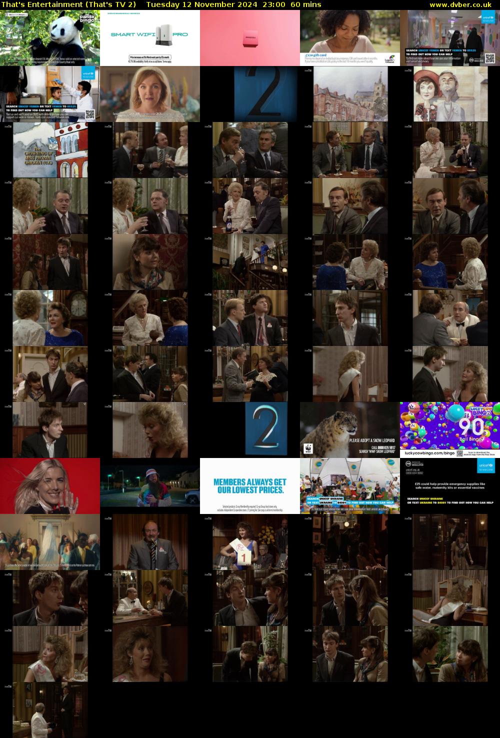 That's Entertainment (That's TV 2) Tuesday 12 November 2024 23:00 - 00:00