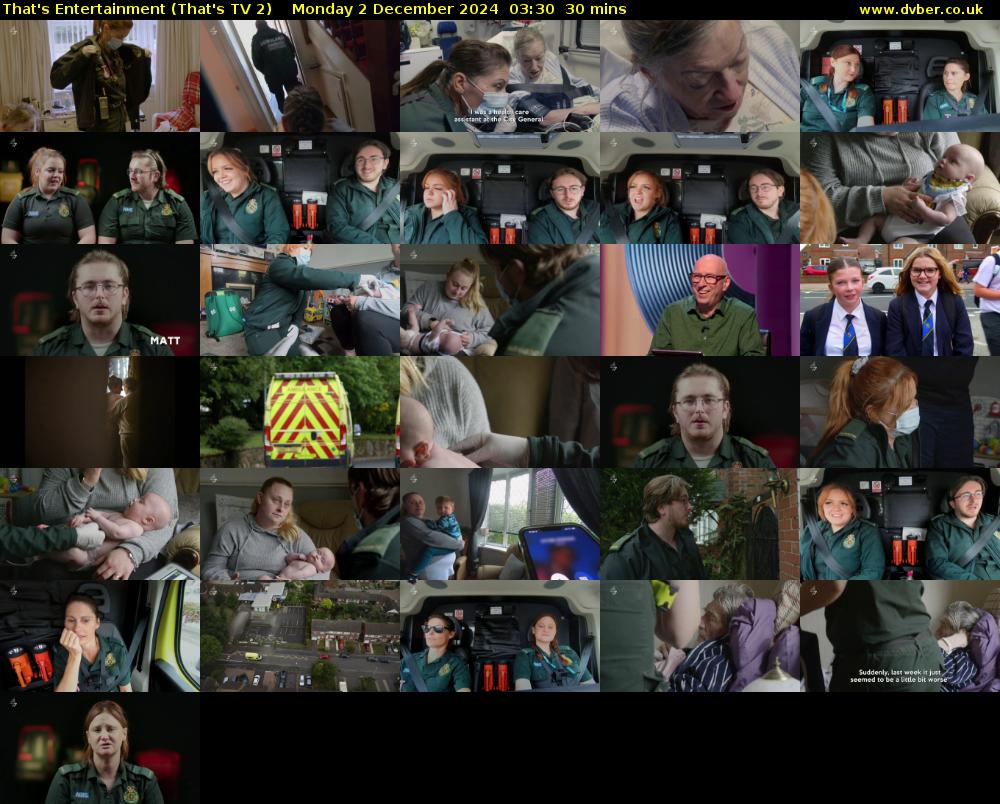 That's Entertainment (That's TV 2) Monday 2 December 2024 03:30 - 04:00