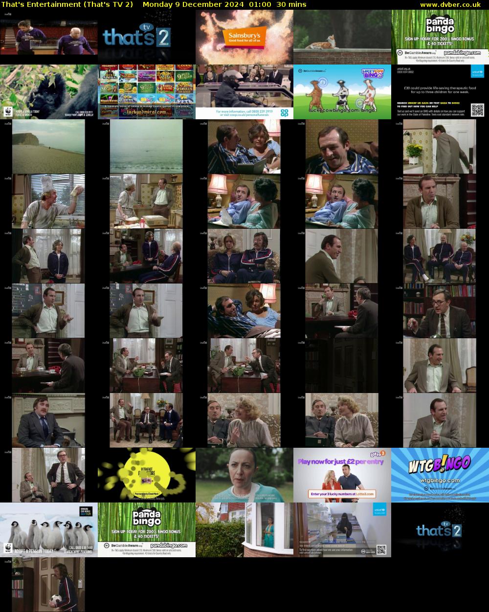 That's Entertainment (That's TV 2) Monday 9 December 2024 01:00 - 01:30