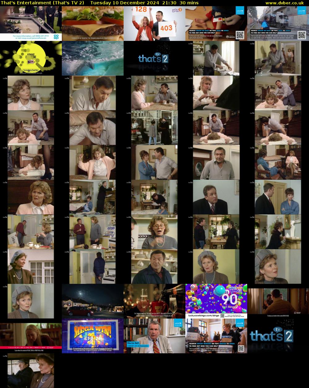 That's Entertainment (That's TV 2) Tuesday 10 December 2024 21:30 - 22:00